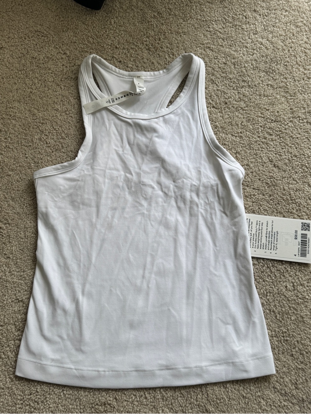 lululemon athletica White Racerback Performance Tank